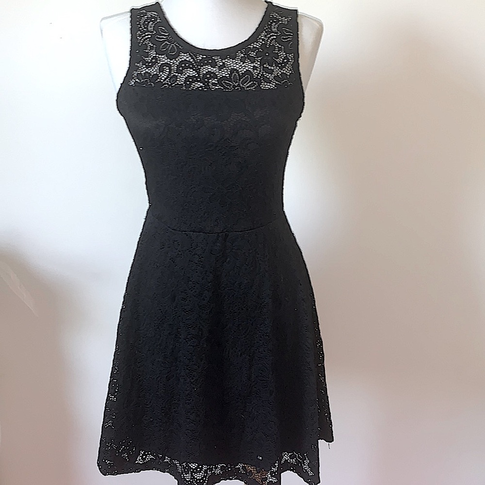 Black lace dress